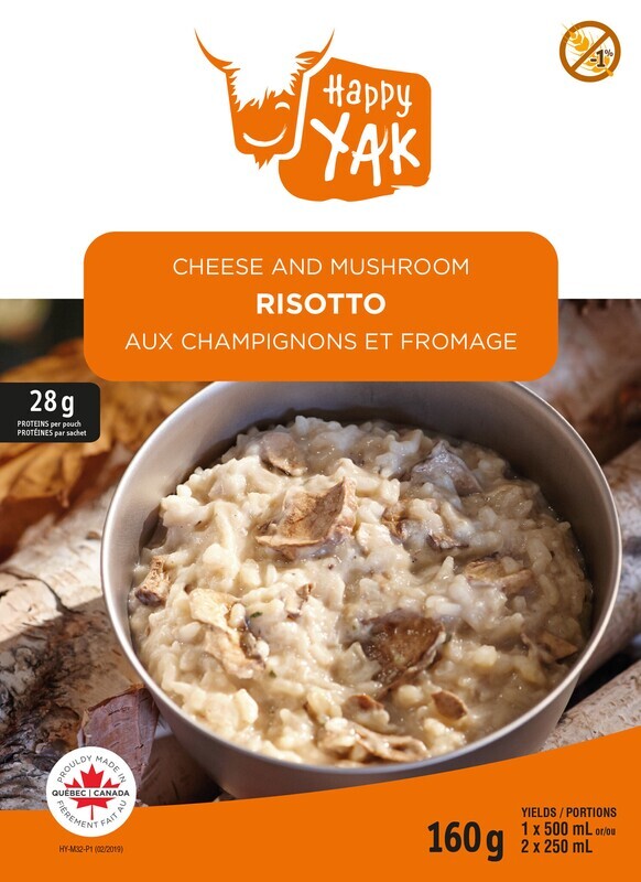 RISOTTO AUX CHAMPIGNONS ET FROMAGE HAPPY YAK