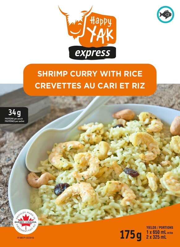 CREVETTES AU CARI ET RIZ HAPPY YAK