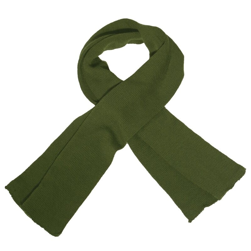 FOULARD EN LAINE VERT OLIVE