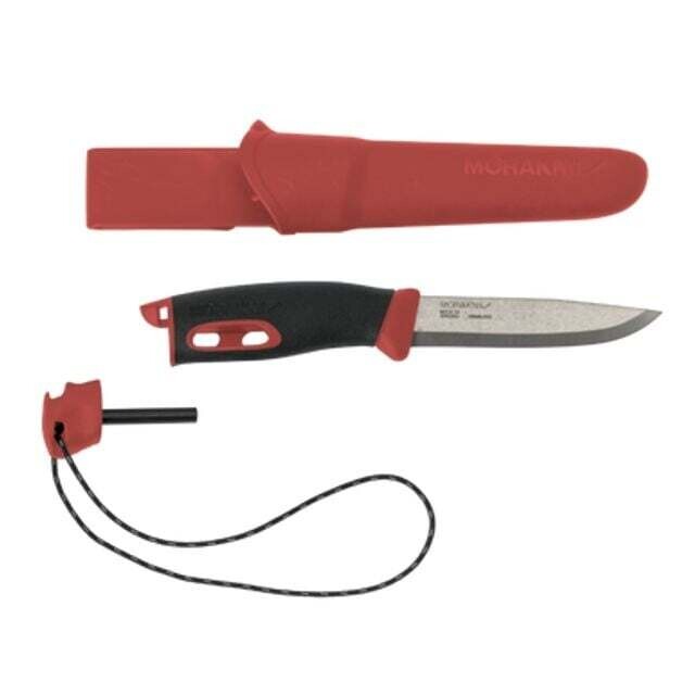 COUTEAU UTILITAIRE MORAKNIV COMPANION ROUGE AVEC ALLUME-FEU
