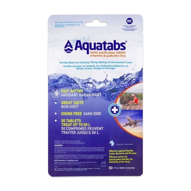 AQUATABS 50 PASTILLES POUR 1L
