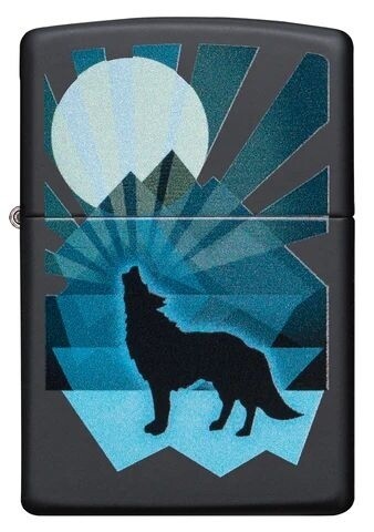 ZIPPO LOUP ET PLEINE LUNE