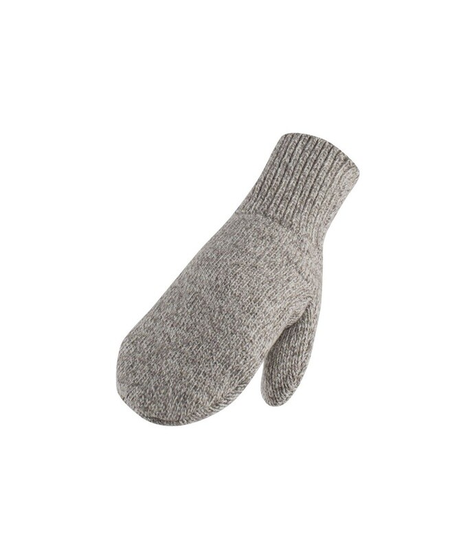 MITAINES DE LAINE GRANDE GRIS NATUREL