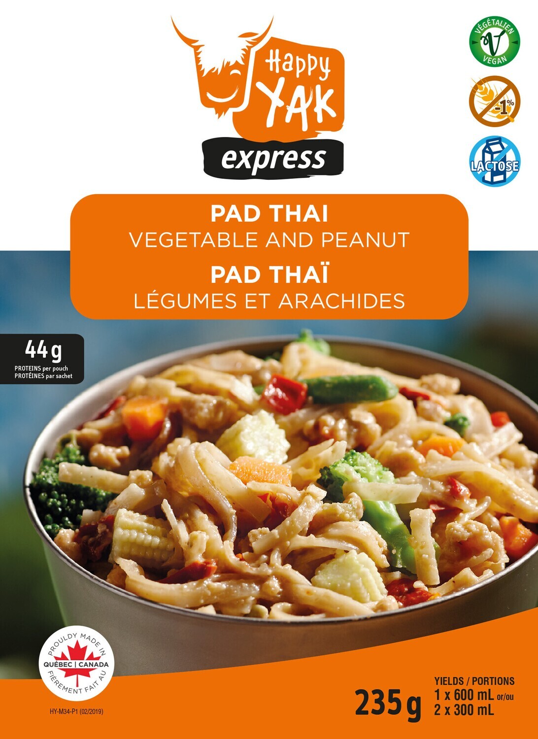 PAD THAÏ LÉGUMES ET ARACHIDES HAPPY YAK