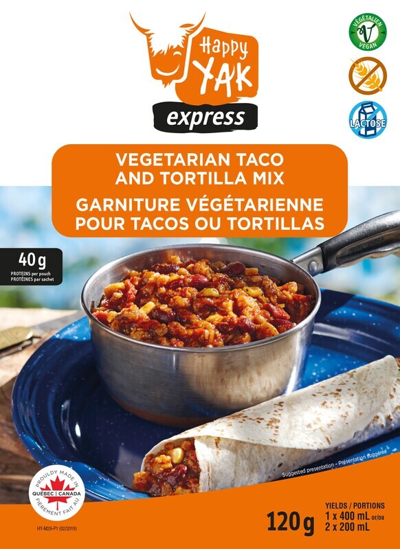 GARNITURE VÉGÉTARIENNE POUR TACOS OU TORTILLAS HAPPY YAK