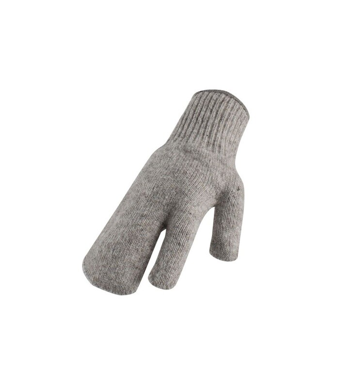 GANTS DE LAINE 3 DOIGTS GRANDE GRIS NATUREL