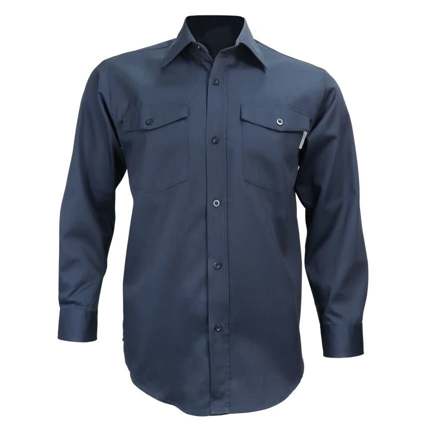 CHEMISE DE TRAVAIL MANCHES LONGUES MODÈLE 625, Couleur: MARINE, Grandeur: Small