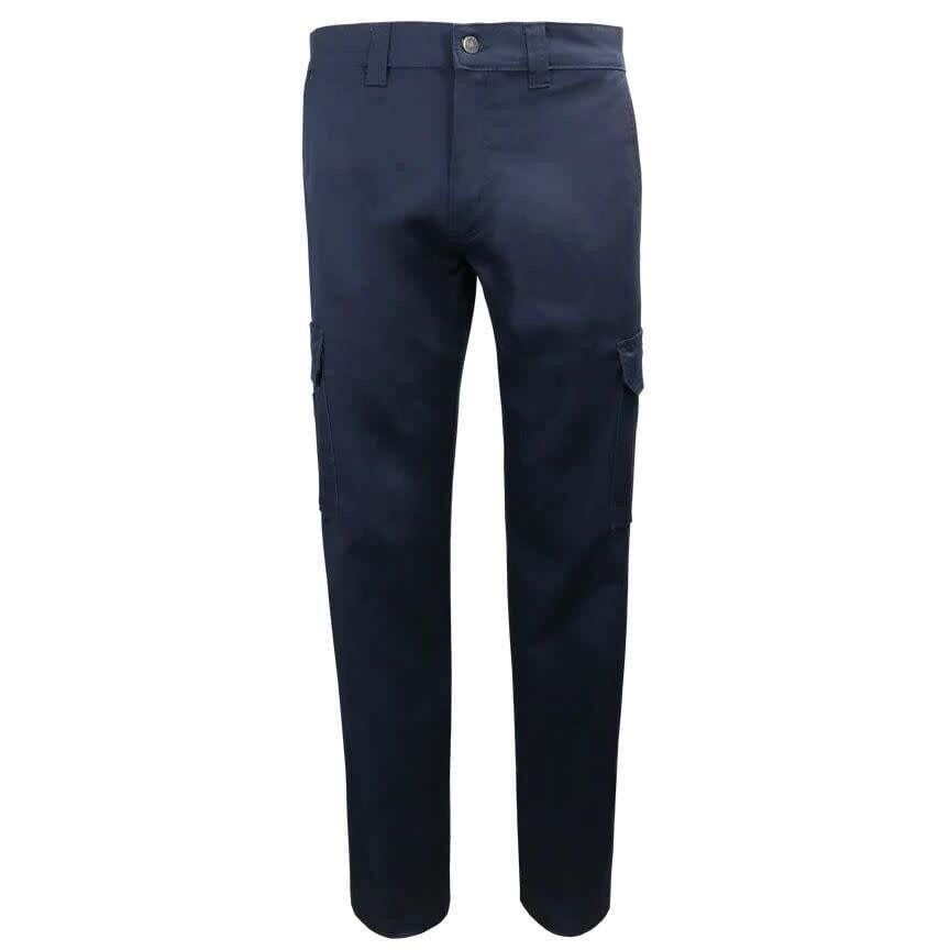 PANTALONS DE TRAVAIL CARGO EXTENSIBLES MODÈLE 011EX, Couleur: MARINE, Grandeur: 28, Jambe: 30