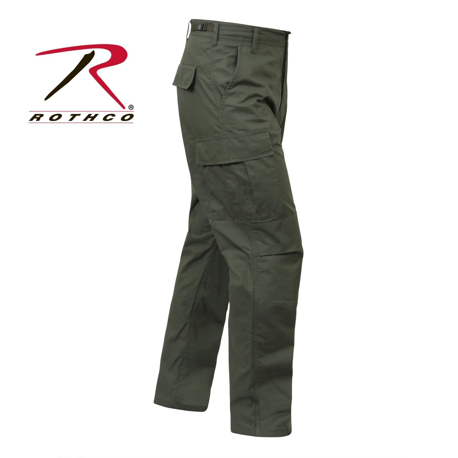 PANTALON BDU EN "RIP-STOP", Couleur: KAKI, Grandeur: Small (27"-31" taille)