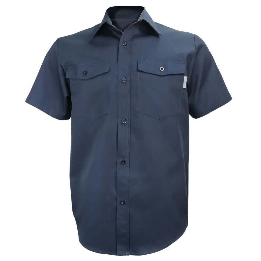 CHEMISE DE TRAVAIL MANCHES COURTES MODÈLE 650, Couleur: MARINE, Grandeur: Small