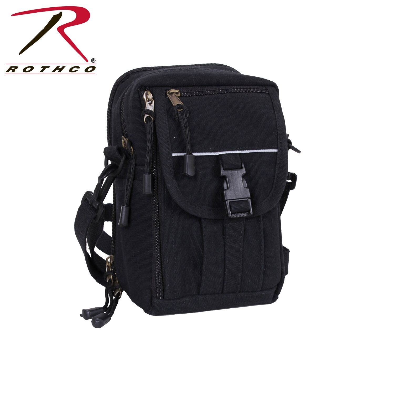 POCHETTE EN CANVAS ÉPAIS POUR PASSEPORT, Couleur: NOIR