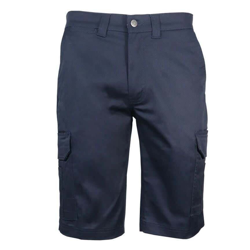 BERMUDAS DE TRAVAIL CARGO EXTENSIBLES MODÈLE 011EXS, Couleur: MARINE, Grandeur: 28