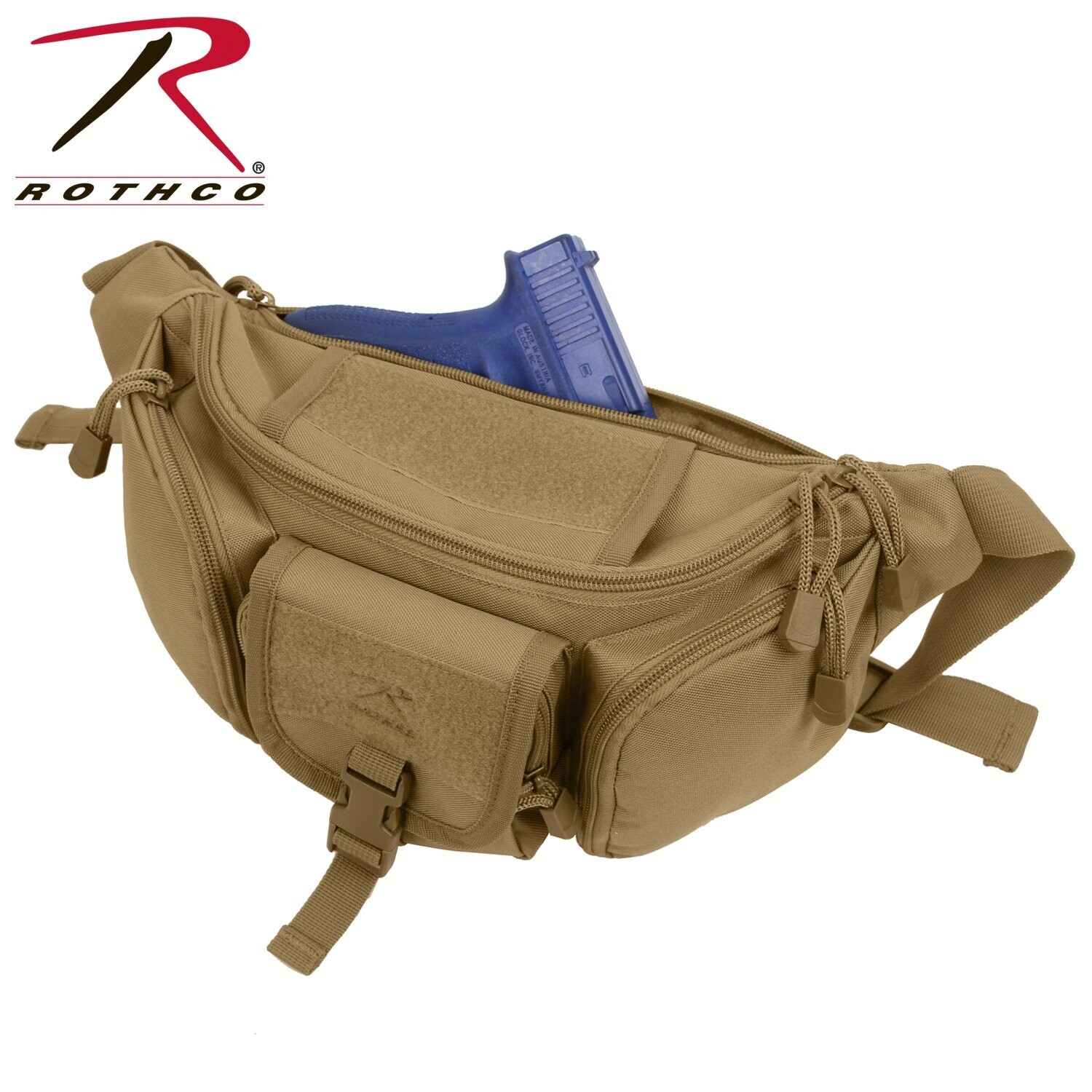 SAC TACTIQUE DE TAILLE AVEC COMPARTIMENTS, Couleur: COYOTE