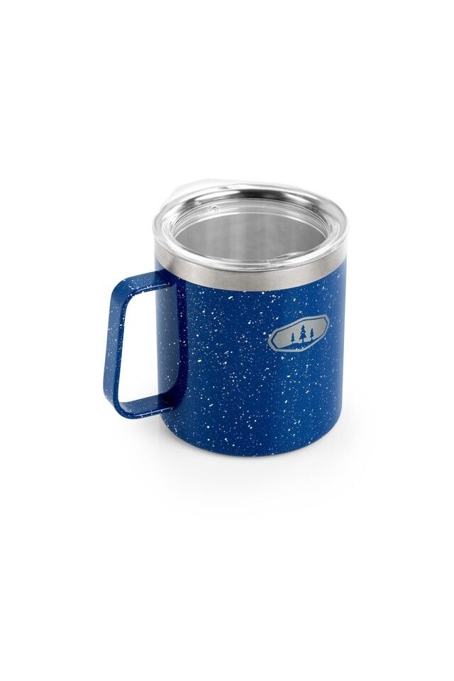 TASSE DE CAMPING GLACIER - 15 OZ - GSI OUTDOORS, Couleur: BLEU MOUCHETÉ