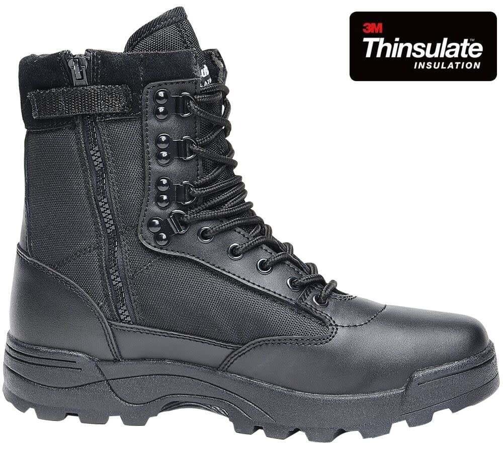 BOTTES TACTIQUES  À FERMETURE ECLAIRE BRANDIT, Couleur: NOIR, Grandeur: 9