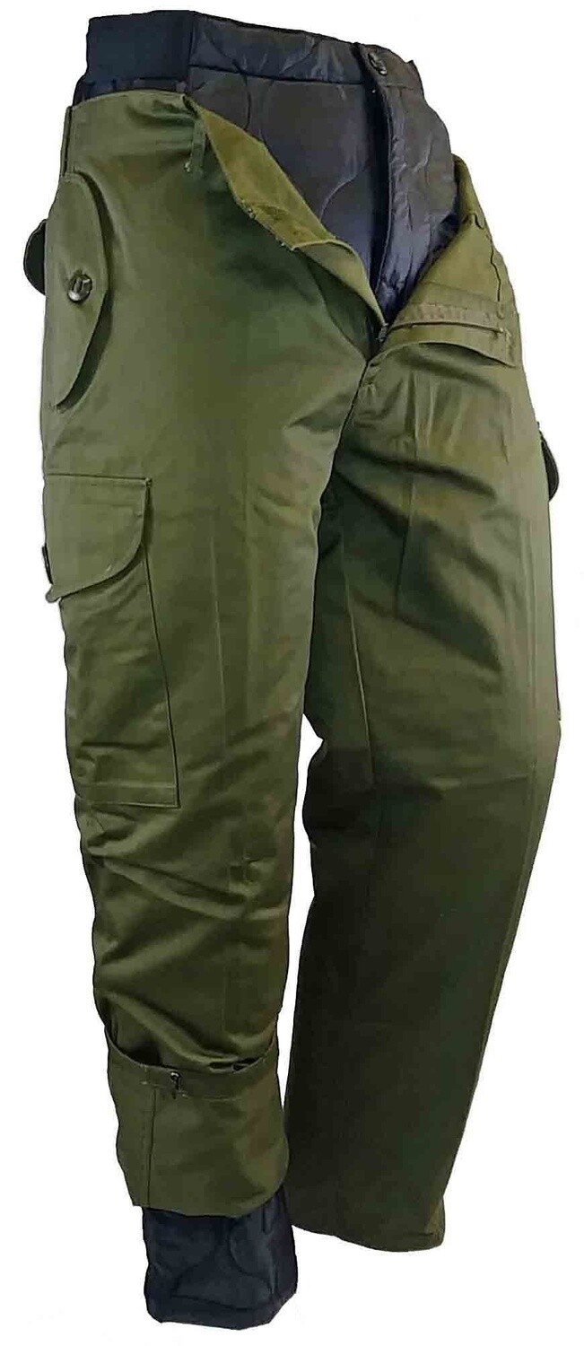 PANTALON DE COMBAT STYLE CANADIEN AVEC DOUBLURE AMOVIBLE, Couleur: KAKI, Grandeur: 30