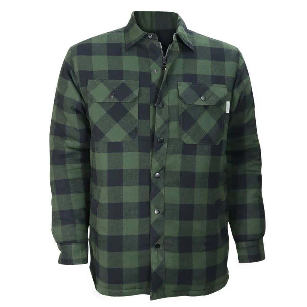 CHEMISE DE FLANELLE DOUBLÉE 626D, Couleur: VERT FORÊT, Grandeur: SMALL