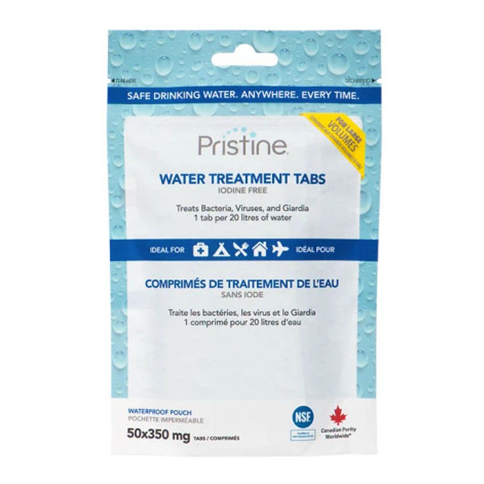 COMPRIMÉS DE TRAITEMENT D'EAU PRISTINE - 20L / COMPRIMÉ