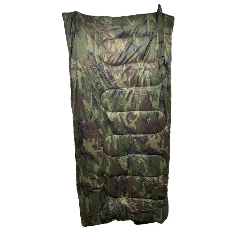 COMBO SAC DE COUCHAGE CAMO ET COUVERTURE DE POLAR KAKI