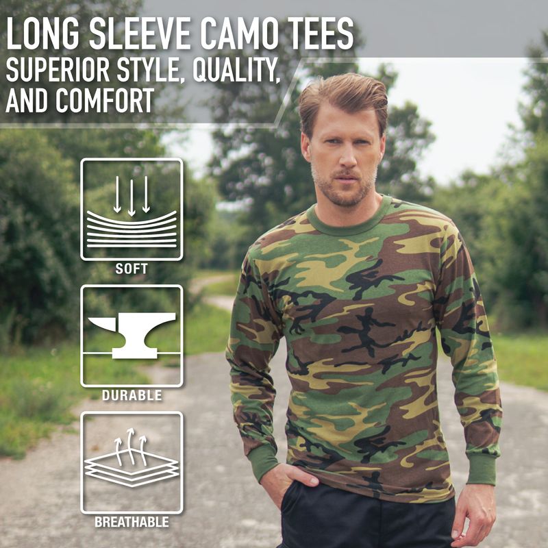 LONG SLEEVE COLOR CAMO SHIRTS