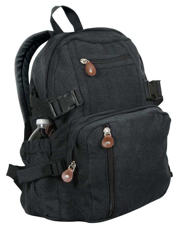 COMPACT VINTAGE CANVAS BACKPACK