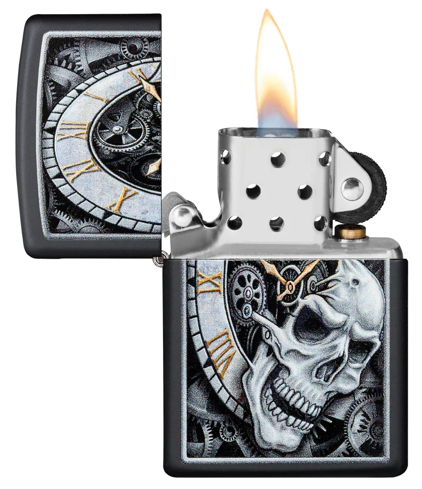 ZIPPO CRÂNE ET HORLOGE