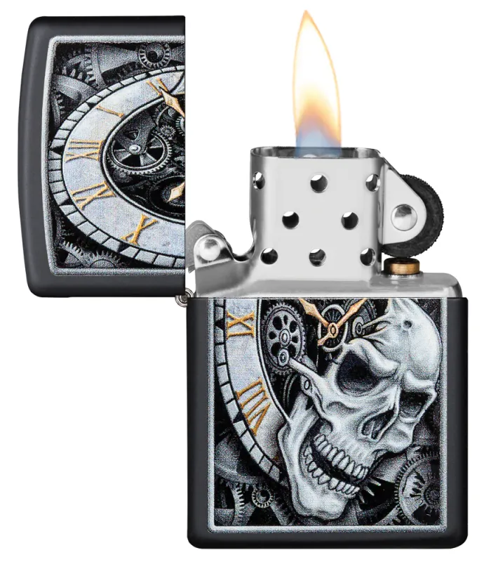ZIPPO CRÂNE ET HORLOGE