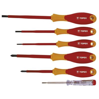 TOPEX SERIE CACCIAVITI ISOLATI 6 pz. TOPEX SERIE CACCIAVITI ISOLATI 6 pz.