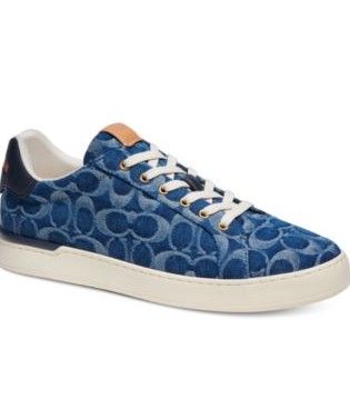 COACH Mens Lowline Denim Sneaker Denim midnight