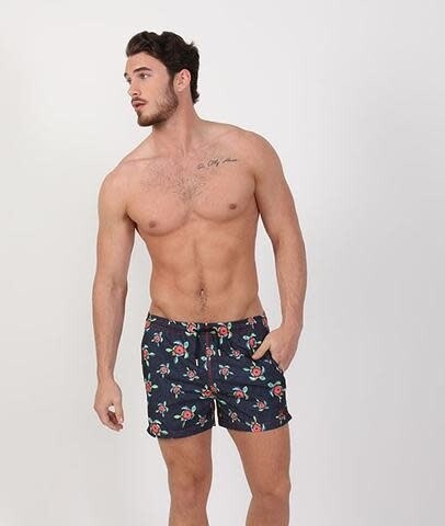 Eight X Navy Turtle Swim Trunk 