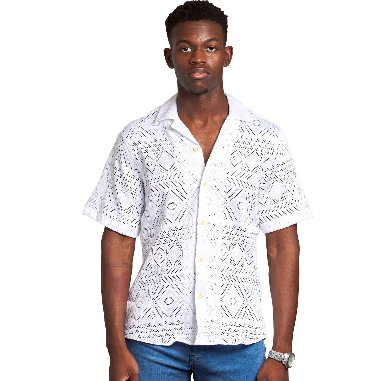 Eight X Cayman Crochet Relaxed Fit Shirt