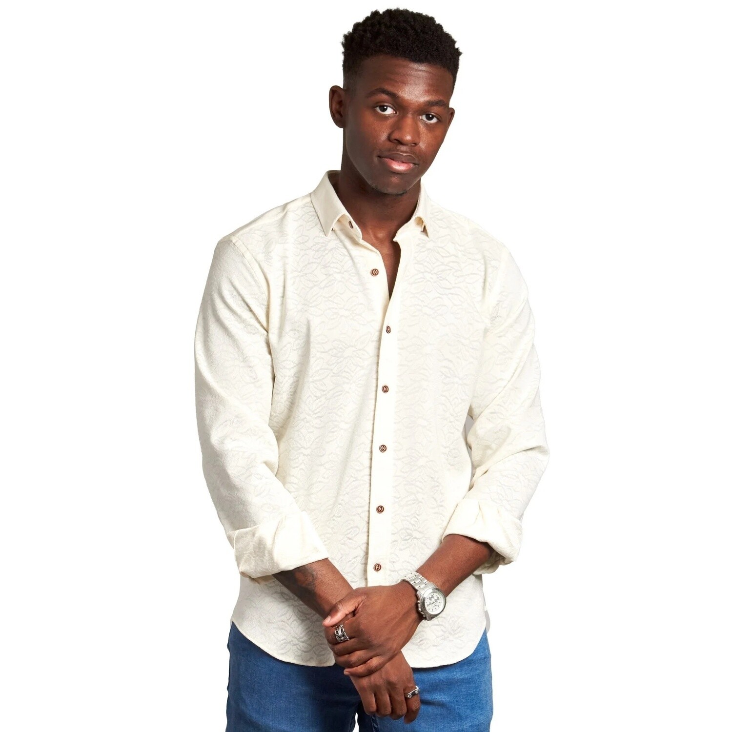 Eight X Floral Jacquard Shirt
