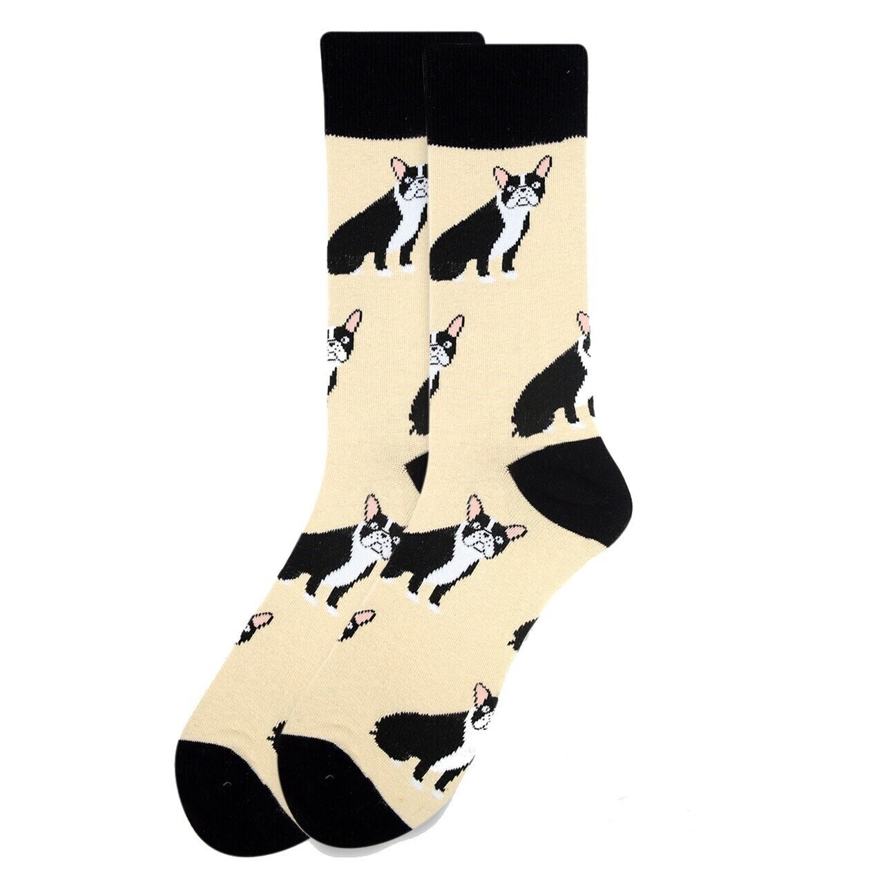 Beige French Bulldog Socks