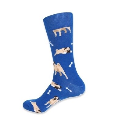 Selini Blue Pug Socks