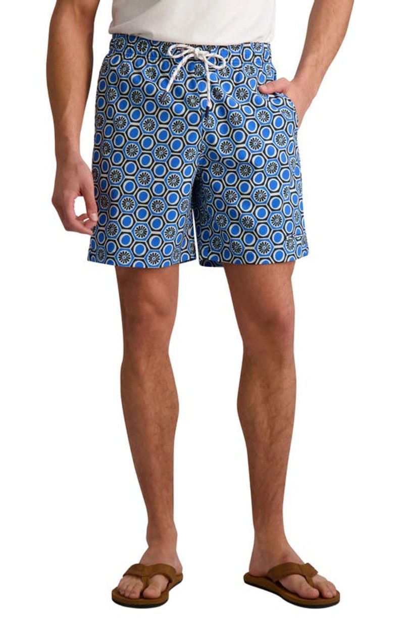 Ben Sherman GeoHex Tile Print Trunk, Color: Blue, Size: S