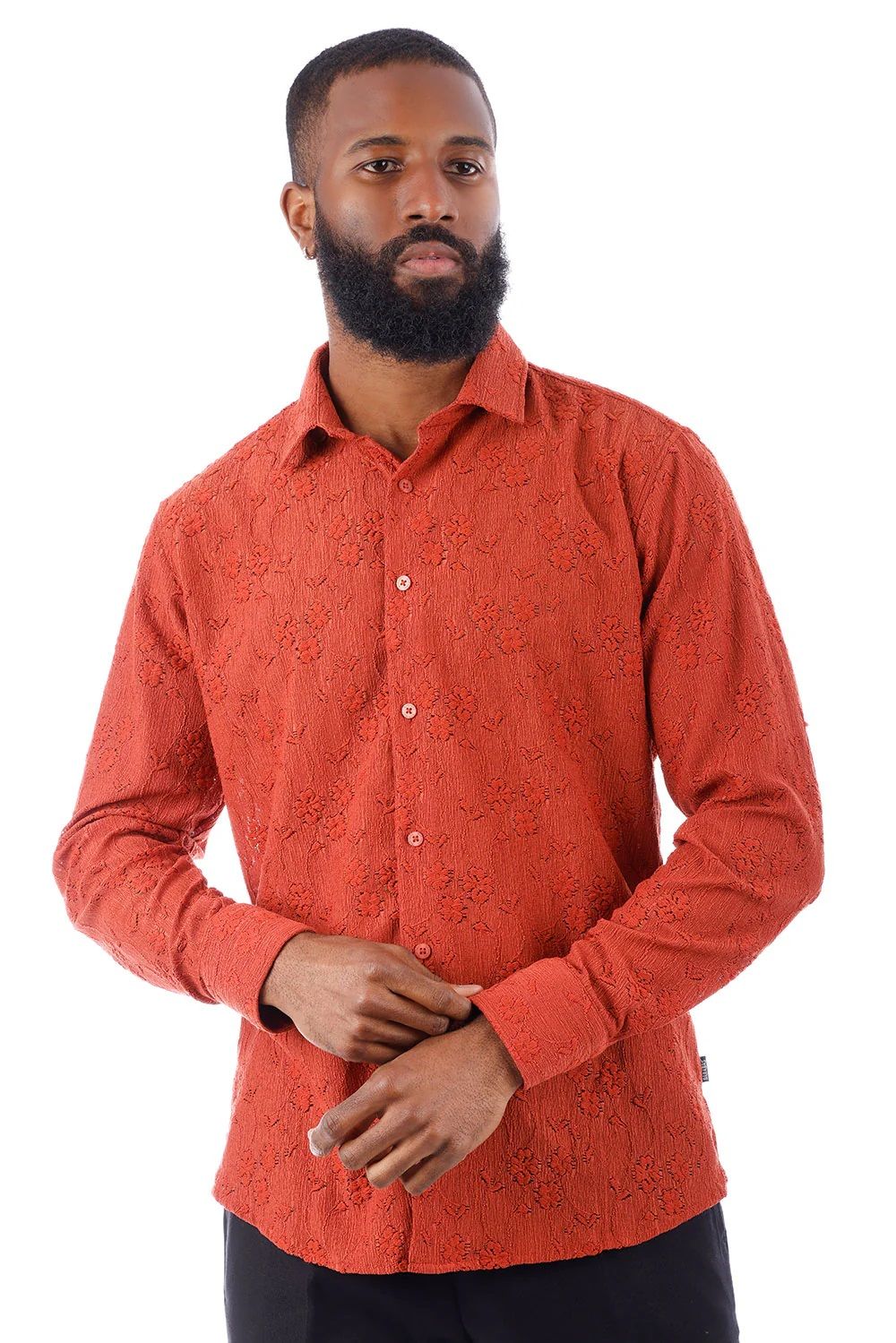 Barabas Lacework Long Sleeve Shirt