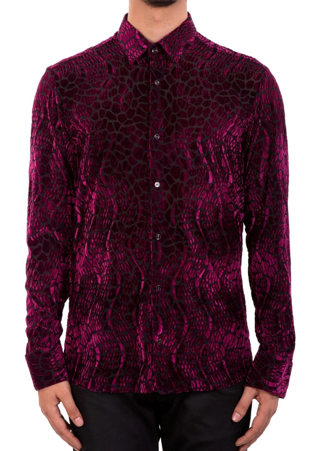 Mondo Burgundy Reptilian Burnout Shirt