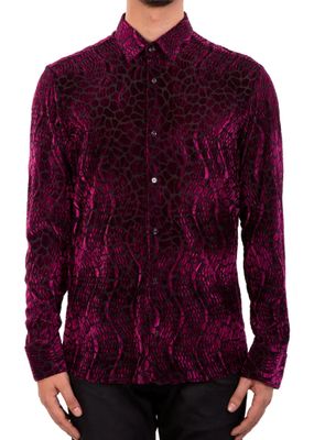Mondo Burgundy Reptilian Burnout Shirt