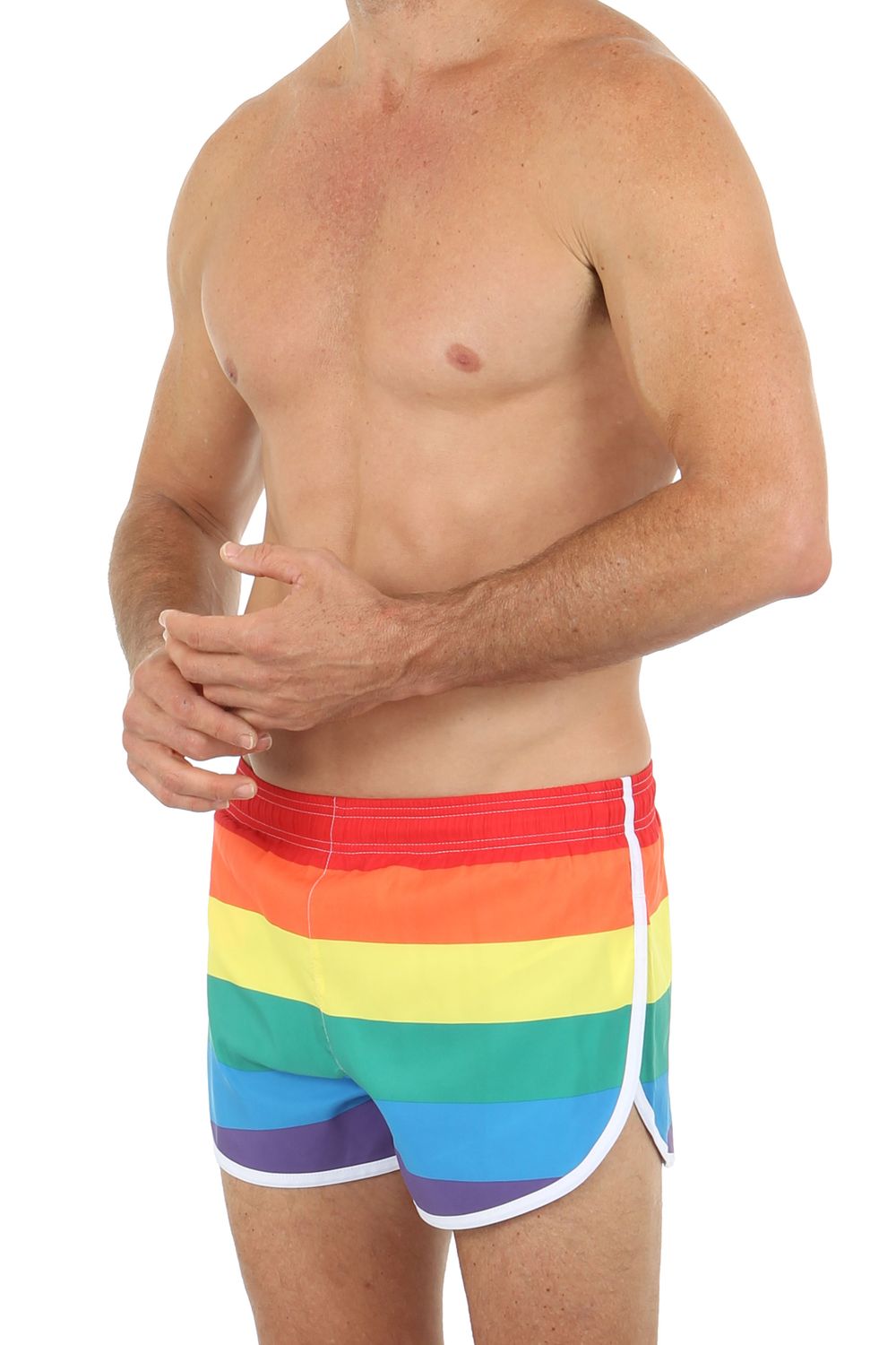 Uzzi Rainbow Running Short, Size: XS