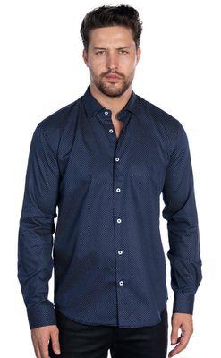 Mizumi EyeLet Print Long Sleeve Shirt