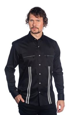 Johnny Q Zip Pockets w/Ribbon Detail Shirt