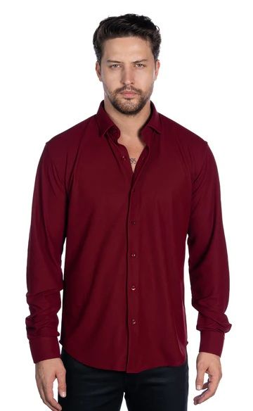 Johnny Q Solid Stretch Long Sleeve Shirt