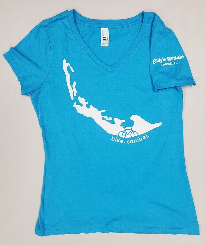 T-shirt Bike Sanibel Caribbean Blue-Ladies XXL