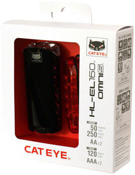 LIGHT CatEye HL-EL160/Omni 5 Headlight / Taillight Set  COMBO BK