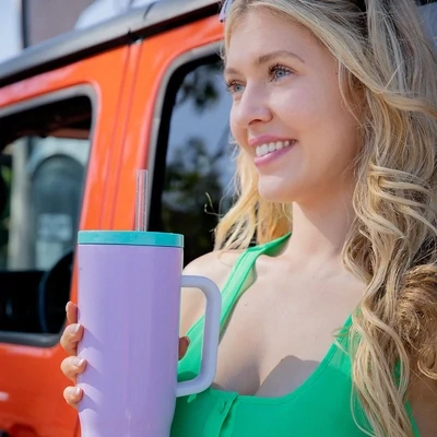 CORKCICLE CRUISER TUMBLER CON AGARRADOR - Purple Dolphin