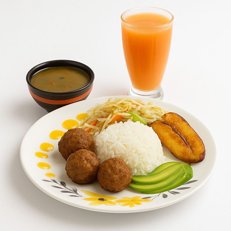 Menú albóndigas