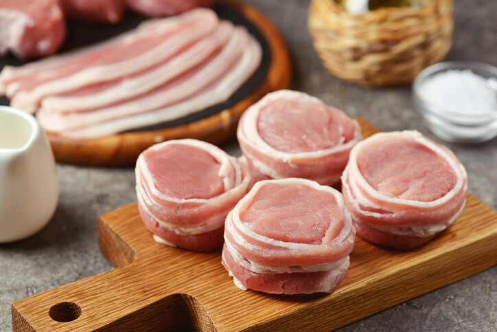 Canadian Pork Tenderloin Steaks Bacon Wrapped