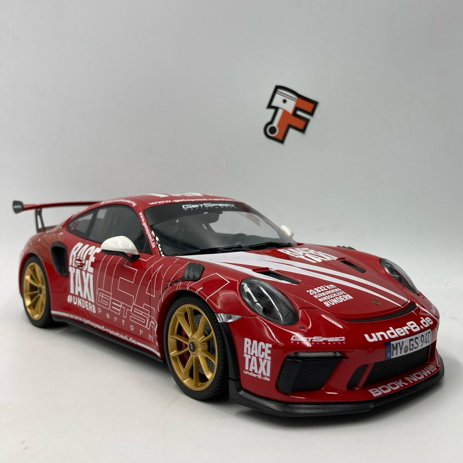 Porsche 911 GT3RS Get Speed Ring-Taxi Red 2019 1/18