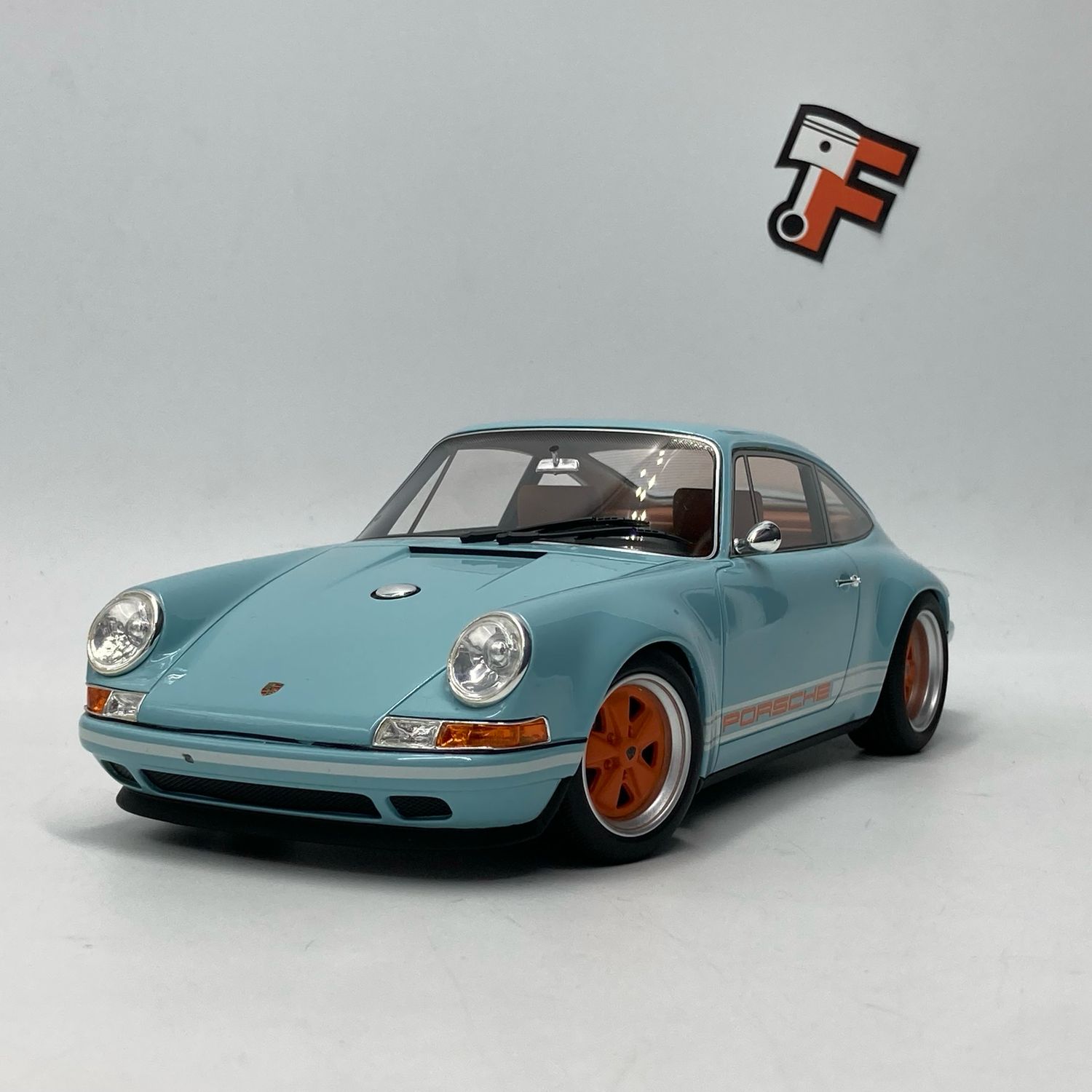 Porche 911 964 Singer Blue - Orange