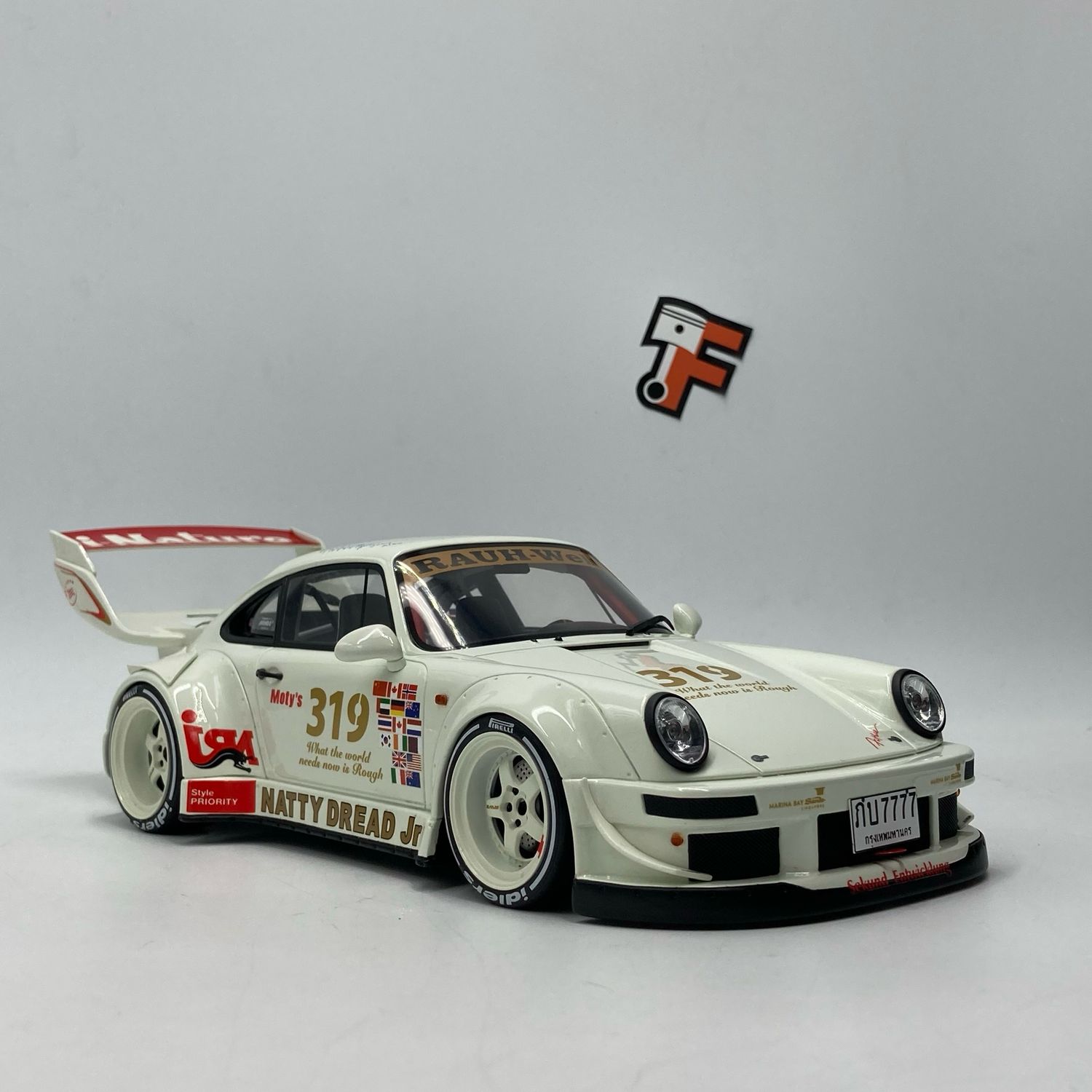 Porsche 911 964 RWB Natty Dread Jr. White 2024
